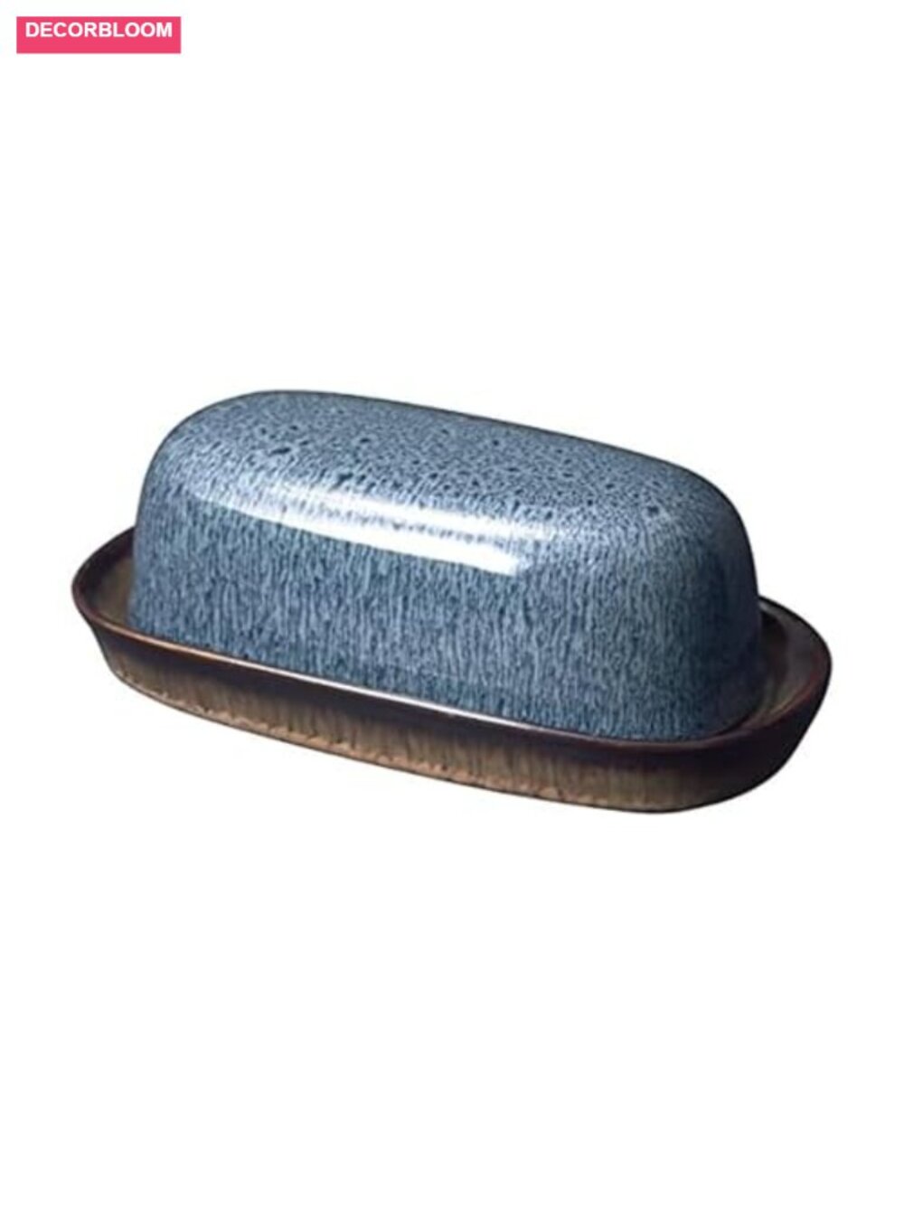 Stoneware Covered Butter Dish, Rectangular, Dishwasher Safe